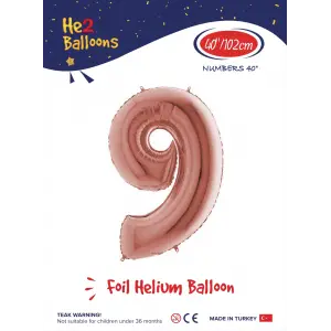 40 Rose Renk Folyo Balon ( 9 )