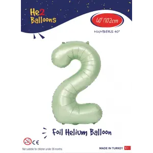 40 Su Yeşili Renk Folyo Balon ( 2 )