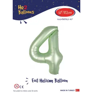40 Su Yeşili Renk Folyo Balon ( 4 )
