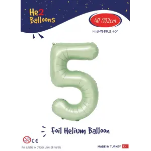 40 Su Yeşili Renk Folyo Balon ( 5 )