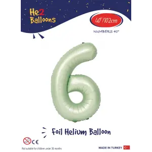 40 Su Yeşili Renk Folyo Balon ( 6 )