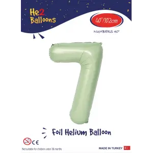 40 Su Yeşili Renk Folyo Balon ( 7 )