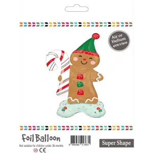 Ayaklı Kurabiye Adam Folyo Balon 42x63 CM