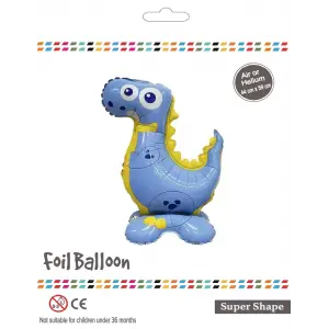 Ayaklı Mavi Dinazor Folyo Balon