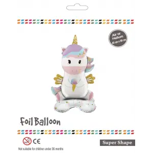 Ayaklı Unicorn Folyo Balon