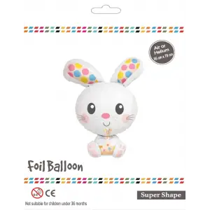 Beyaz Tavşan Folyo Balon
