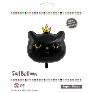 Kara Kedi Kafası Folyo Balon