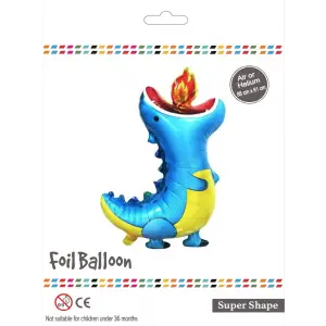 Mavi Ateşli Trex Folyo Balon