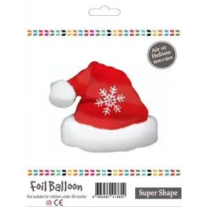 Noel Baba Şapkası Folyo Balon 63x65 CM