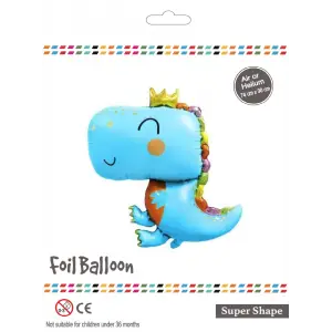 Sevimli Mavi Trex Folyo Balon