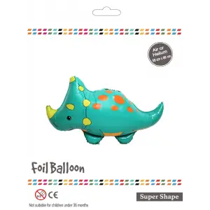 Yeşil Gergedan Dinazor Folyo Balon
