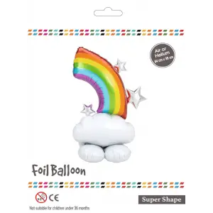 Yıldızlı Gökkuşağı Folyo Balon