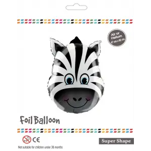 Zebra Kafası Folyo Balon