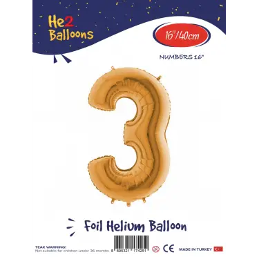 16Altın Folyo Balon ( 3 )