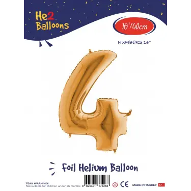 16Altın Folyo Balon ( 4 )