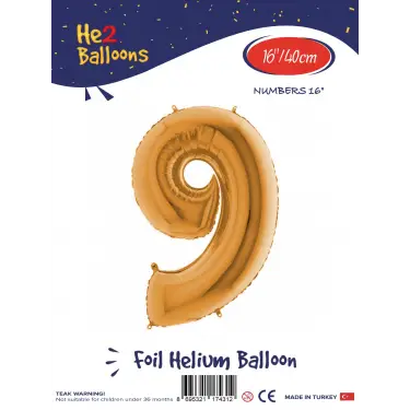 16Altın Folyo Balon ( 9 )