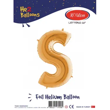 16Altın Folyo Balon ( S )