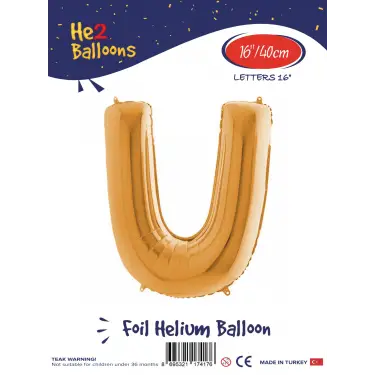 16Altın Folyo Balon ( U )