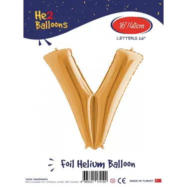 16Altın Folyo Balon ( V )