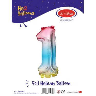 16Gökkuşağı Folyo Balon ( 1 )