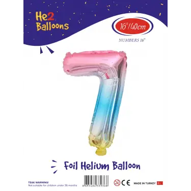 16Gökkuşağı Folyo Balon ( 7 )