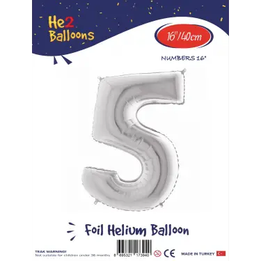 16Gümüş Folyo Balon ( 5 )