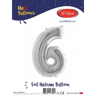 16Gümüş Folyo Balon ( 6 )