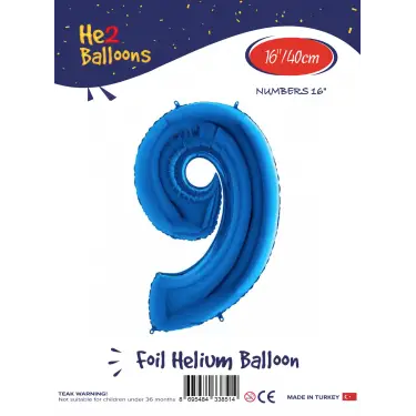 16Mavi Folyo Balon ( 9 )