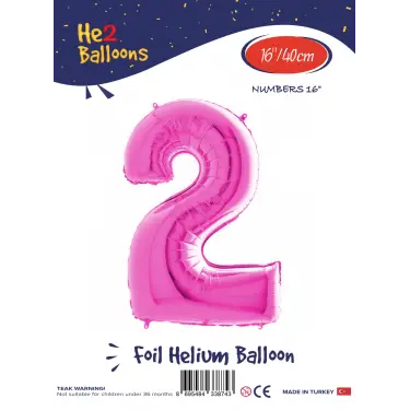 16Pembe Folyo Balon ( 2 )