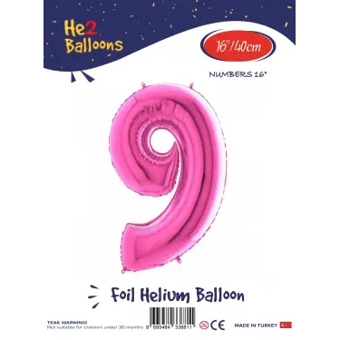 16Pembe Folyo Balon ( 9 )