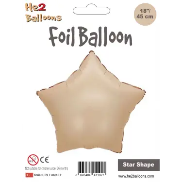 18 Karamel Yıldız Folyo Balon