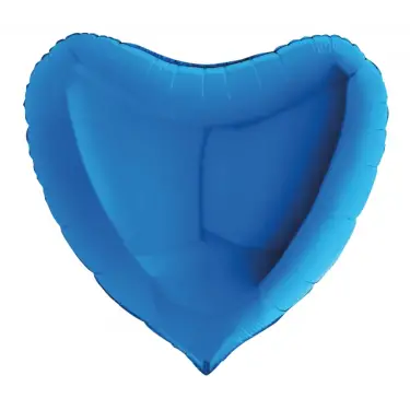 18Mavi Kalp Folyo Balon 50 Li Paket