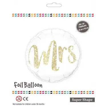 18Yuvarlak Mrs Folyo Balon