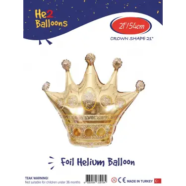 21Altın Taç Folyo Balon