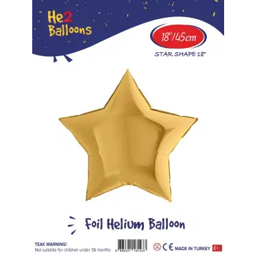 24Altın Yıldız Folyo Balon