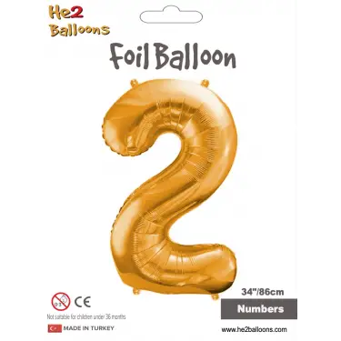34 Altın Renk Folyo Balon ( 2 )