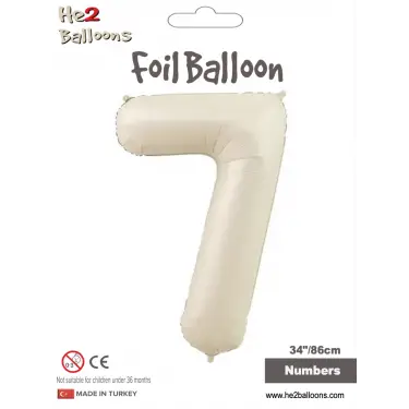 34 Krem Renk Folyo Balon ( 7 )