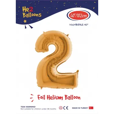 40 Altın Renk Folyo Balon ( 2 )