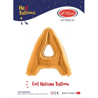 40 Altın Renk Folyo Balon ( A )
