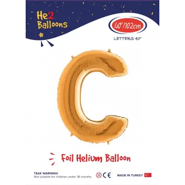 40 Altın Renk Folyo Balon ( C )
