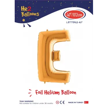 40 Altın Renk Folyo Balon ( E )