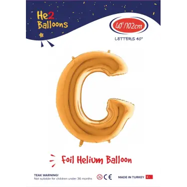 40 Altın Renk Folyo Balon ( G )
