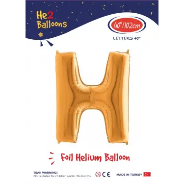 40 Altın Renk Folyo Balon ( H )