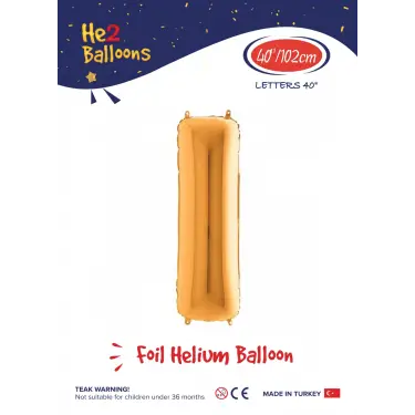 40 Altın Renk Folyo Balon ( I )