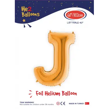 40 Altın Renk Folyo Balon ( J )