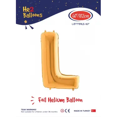 40 Altın Renk Folyo Balon ( L )