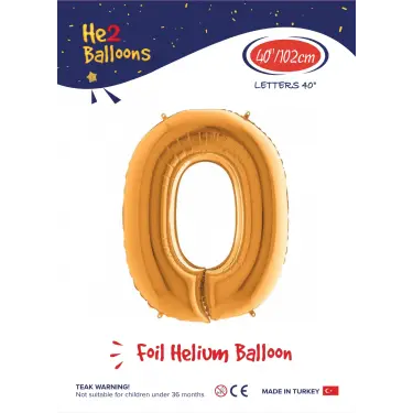 40 Altın Renk Folyo Balon ( O )