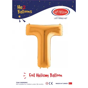 40 Altın Renk Folyo Balon ( T )