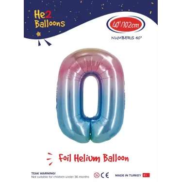 40 Gökkuşağı Renk Folyo Balon ( 0 )