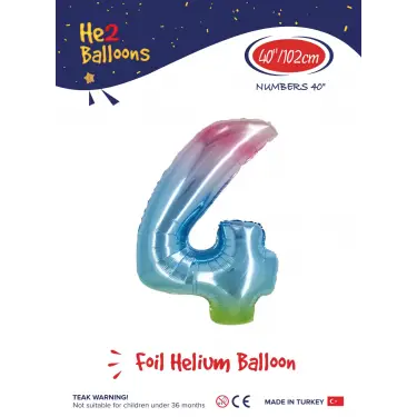 40 Gökkuşağı Renk Folyo Balon ( 4 )